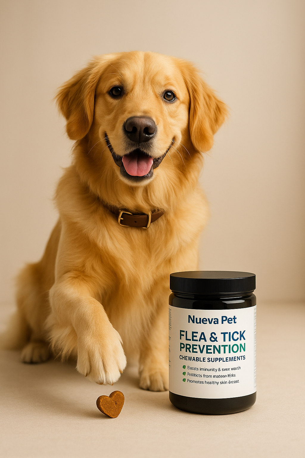 Nueva Pet™ Pawfect Shield+ Dog Flea & Tick Defender — 200 Vet-Formulated Soft Chews with Total-Body Vitamins