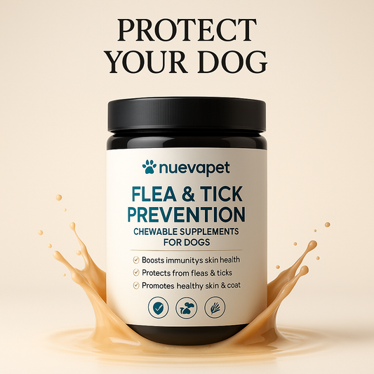 Nueva Pet™ Pawfect Shield+ Dog Flea & Tick Defender — 200 Vet-Formulated Soft Chews with Total-Body Vitamins
